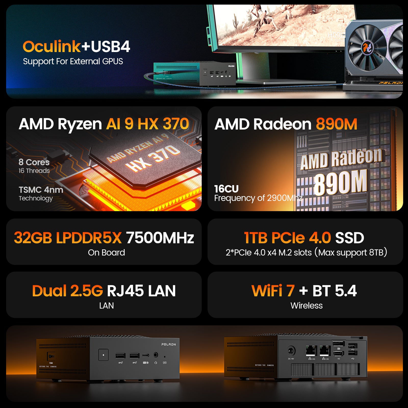 Peladn HO5 AMD Ryzen™ AI 9 HX 370