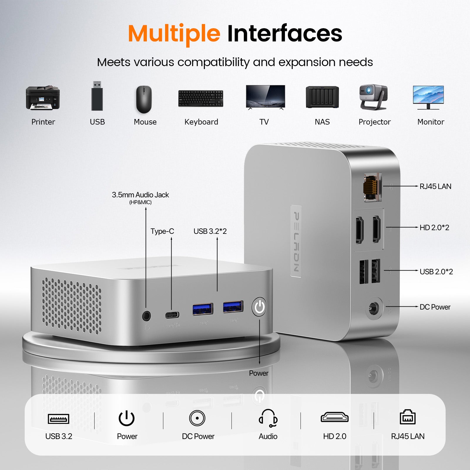 Peladn WI-9 Mini PC Intel Twin Lake N150