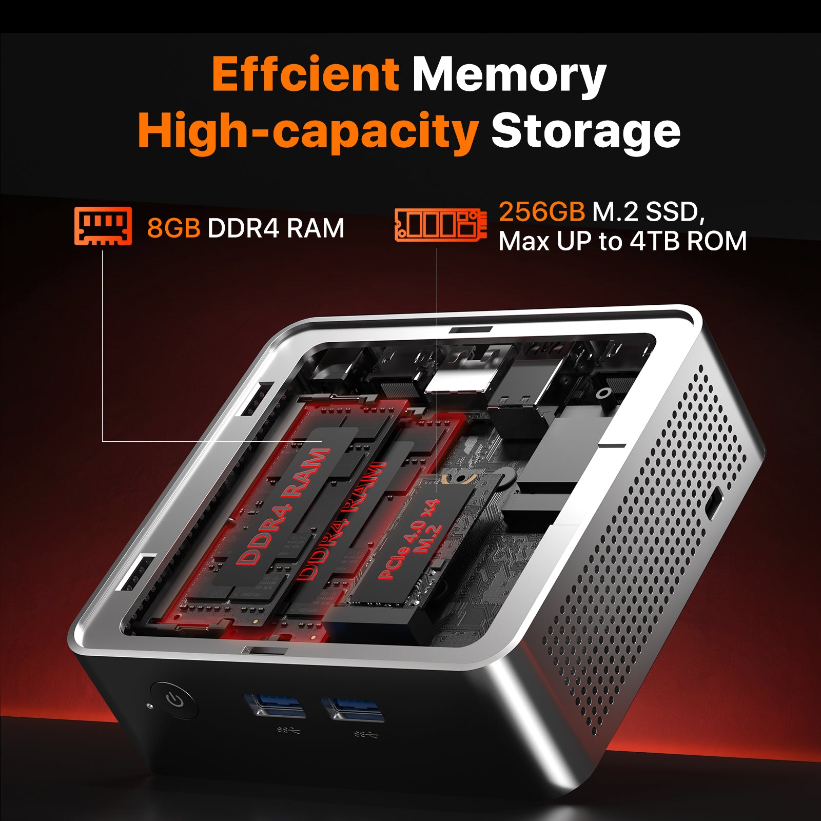 PELADN WO5 AMD Ryzen 5 4300U MINI PC