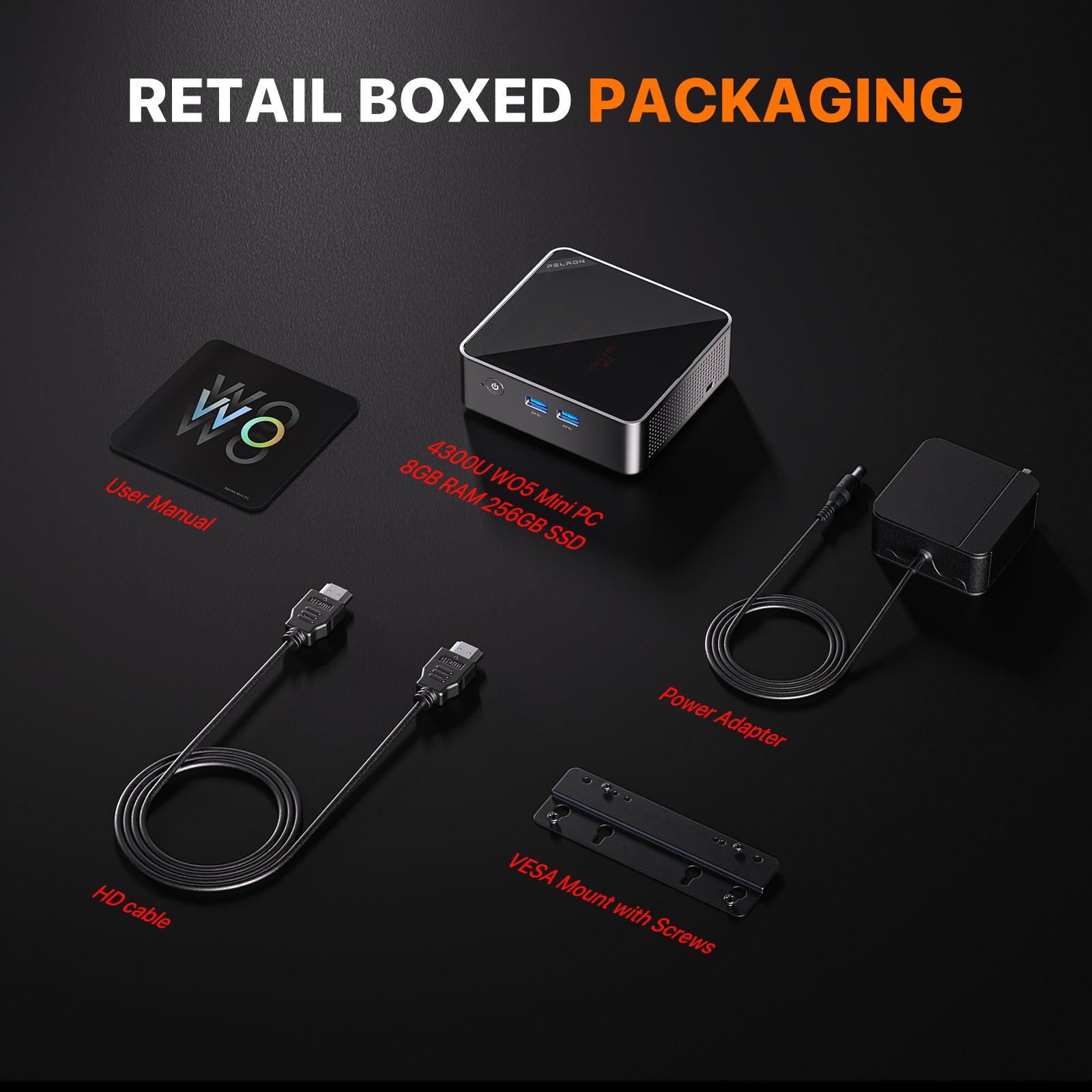 PELADN WO5 AMD Ryzen 5 4300U MINI PC