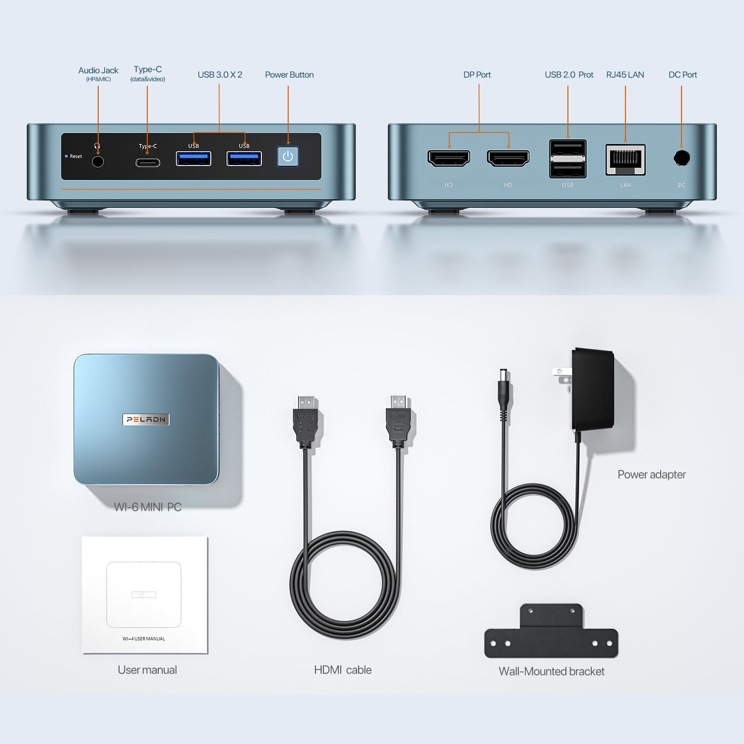 PELADN WI-6 Mini PC Intel Alder Lake N100